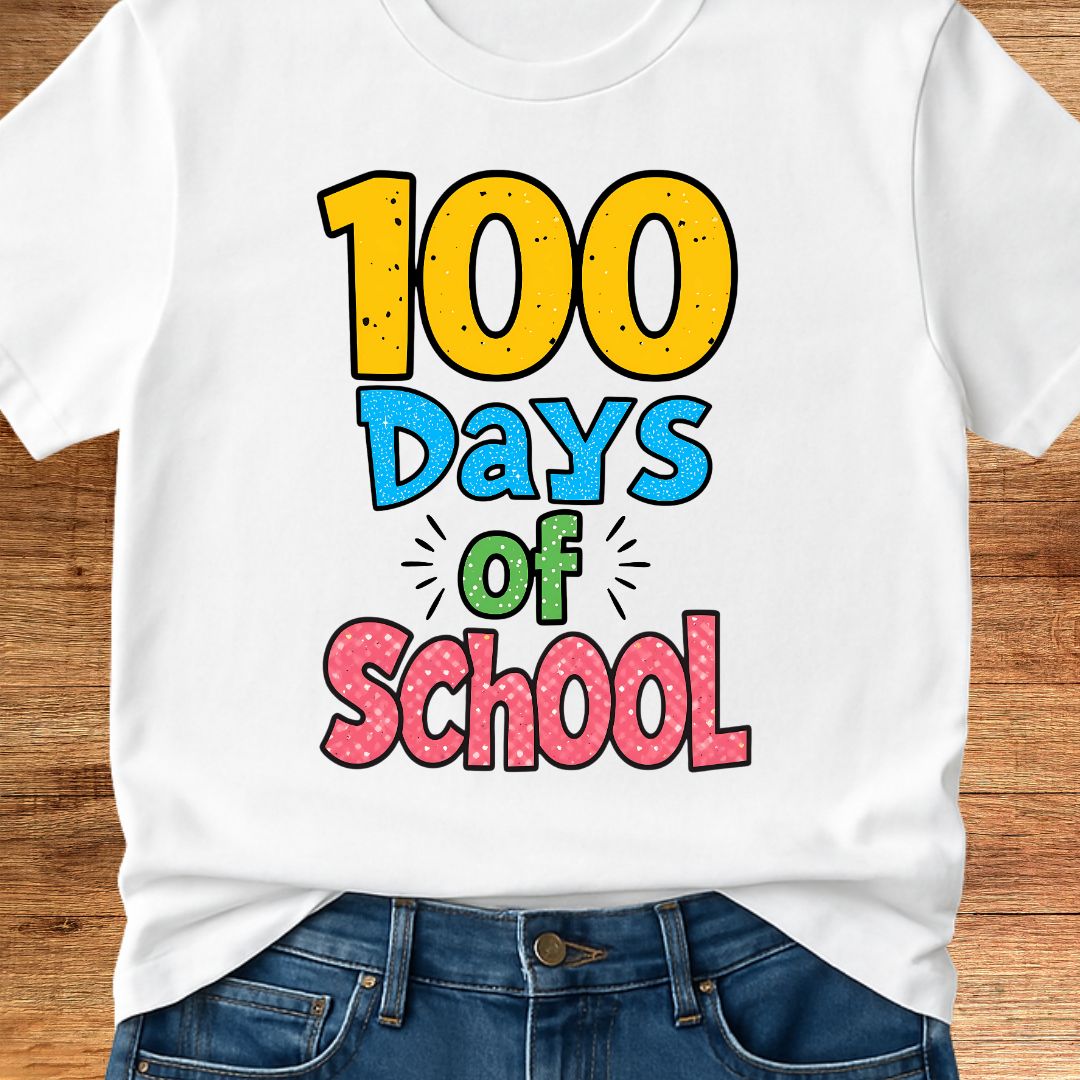100 Days of School Teacher T-Shirt - teachngear