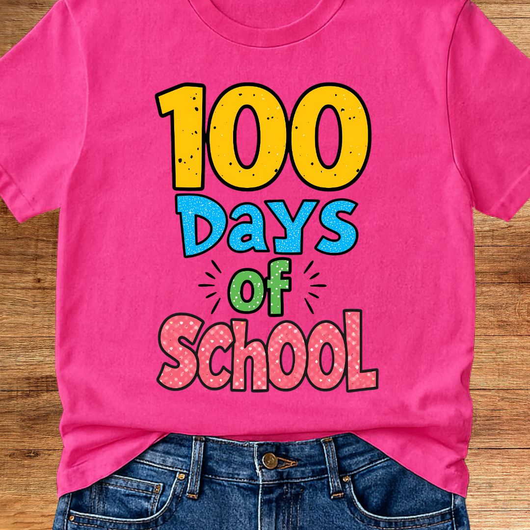 100 Days of School Teacher T-Shirt - teachngear
