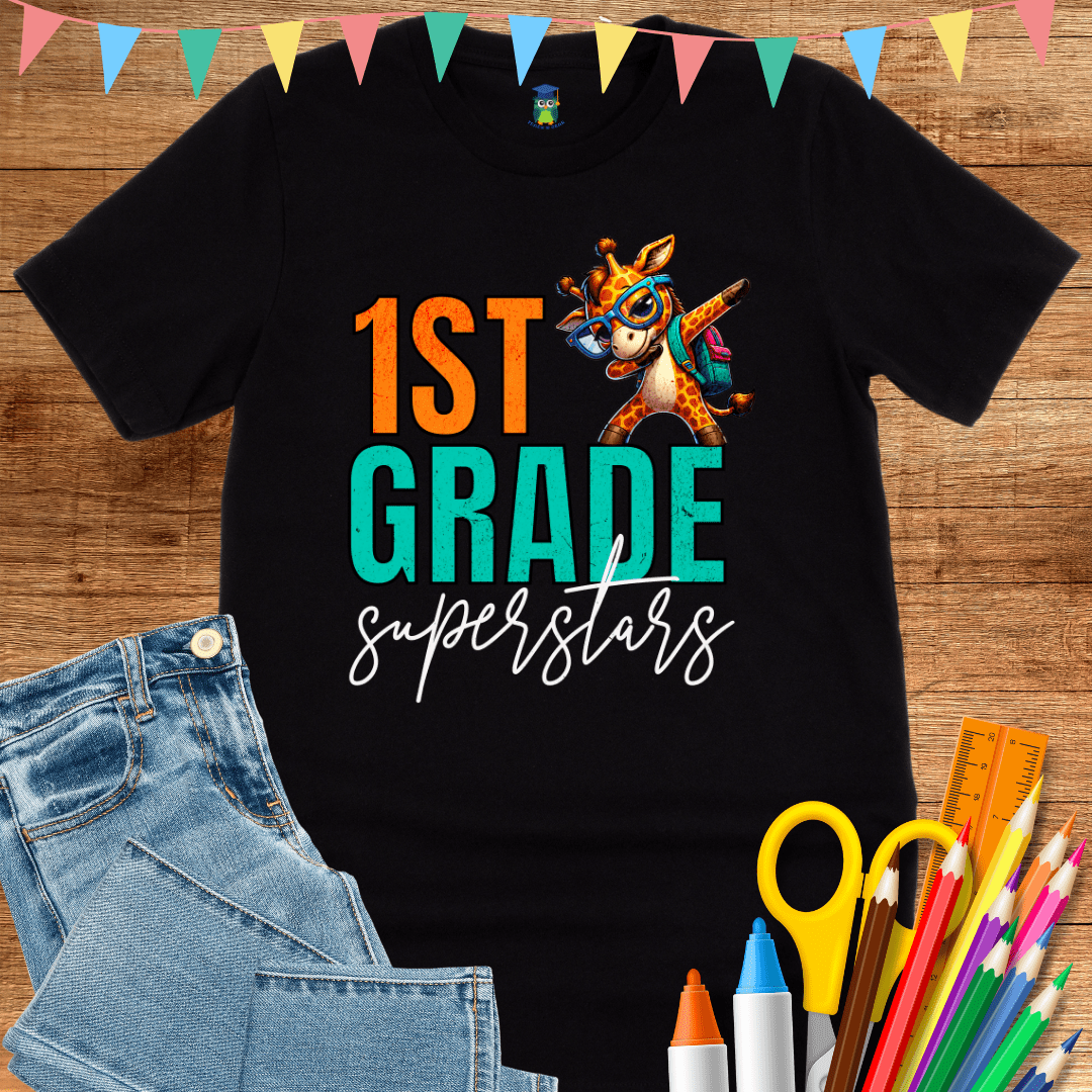 1st Grade Superstars Teacher T-Shirt - teachngear