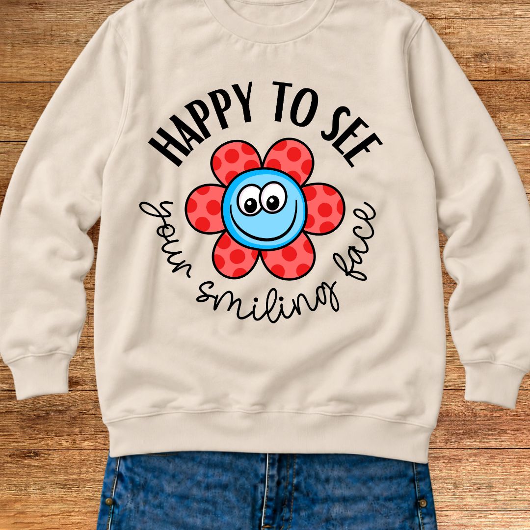 Smiling Face Teacher Sweatshirt