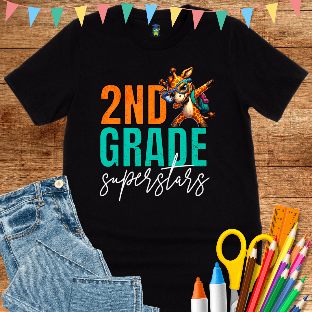 2nd Grade Superstars Teacher T-Shirt - teachngear