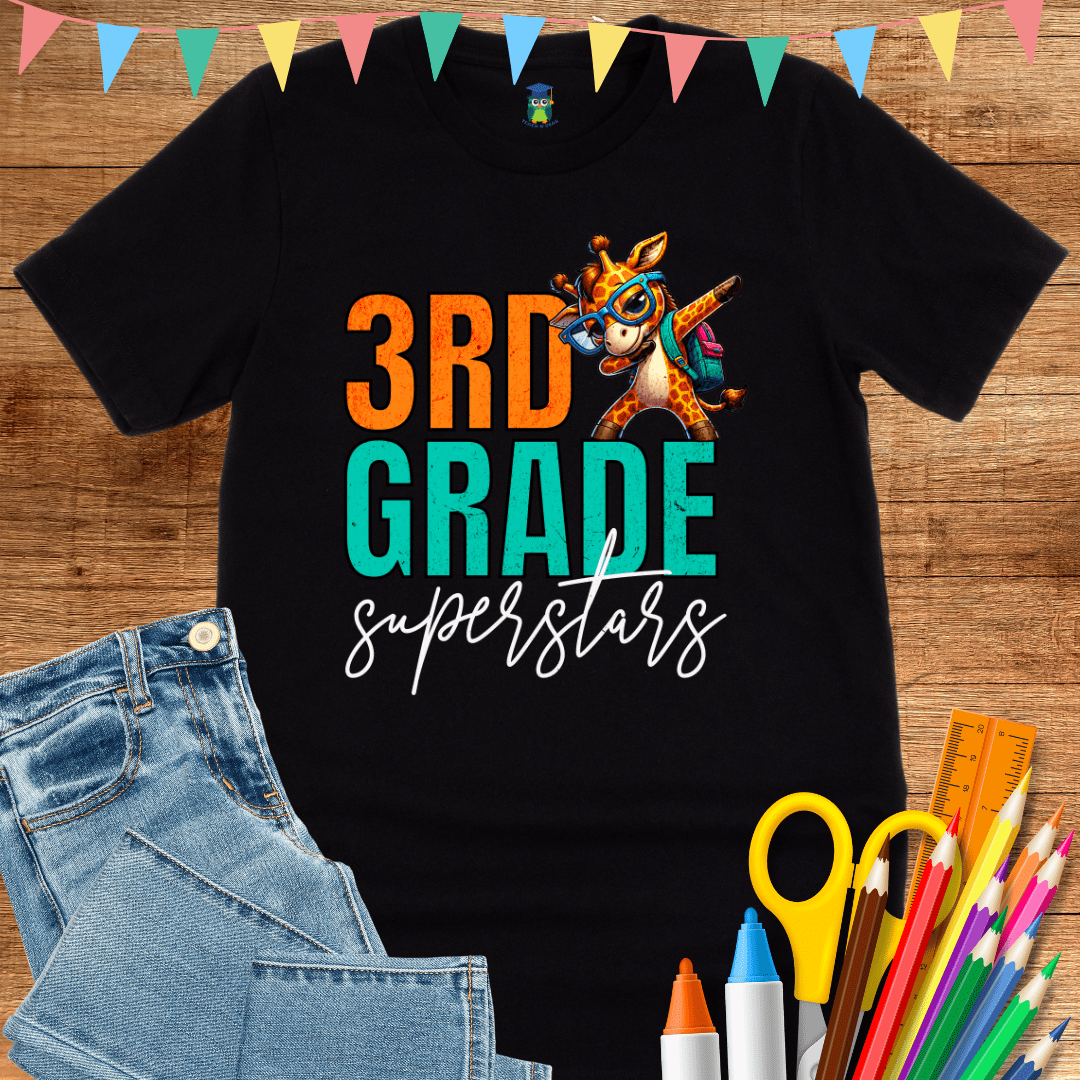 3rd Grade Superstars Teacher T-Shirt - teachngear