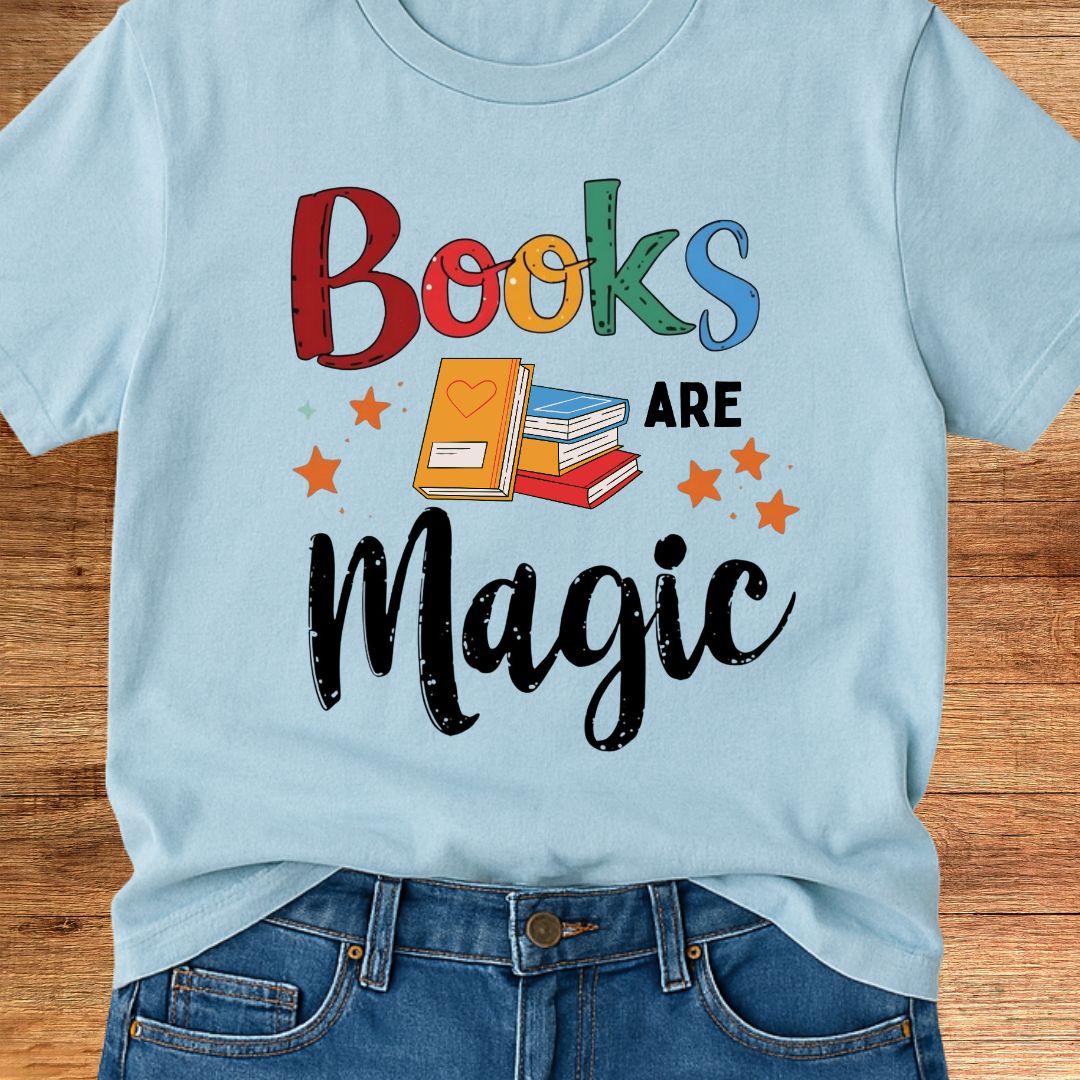 Books are Magic Teacher T-Shirt - teachngear