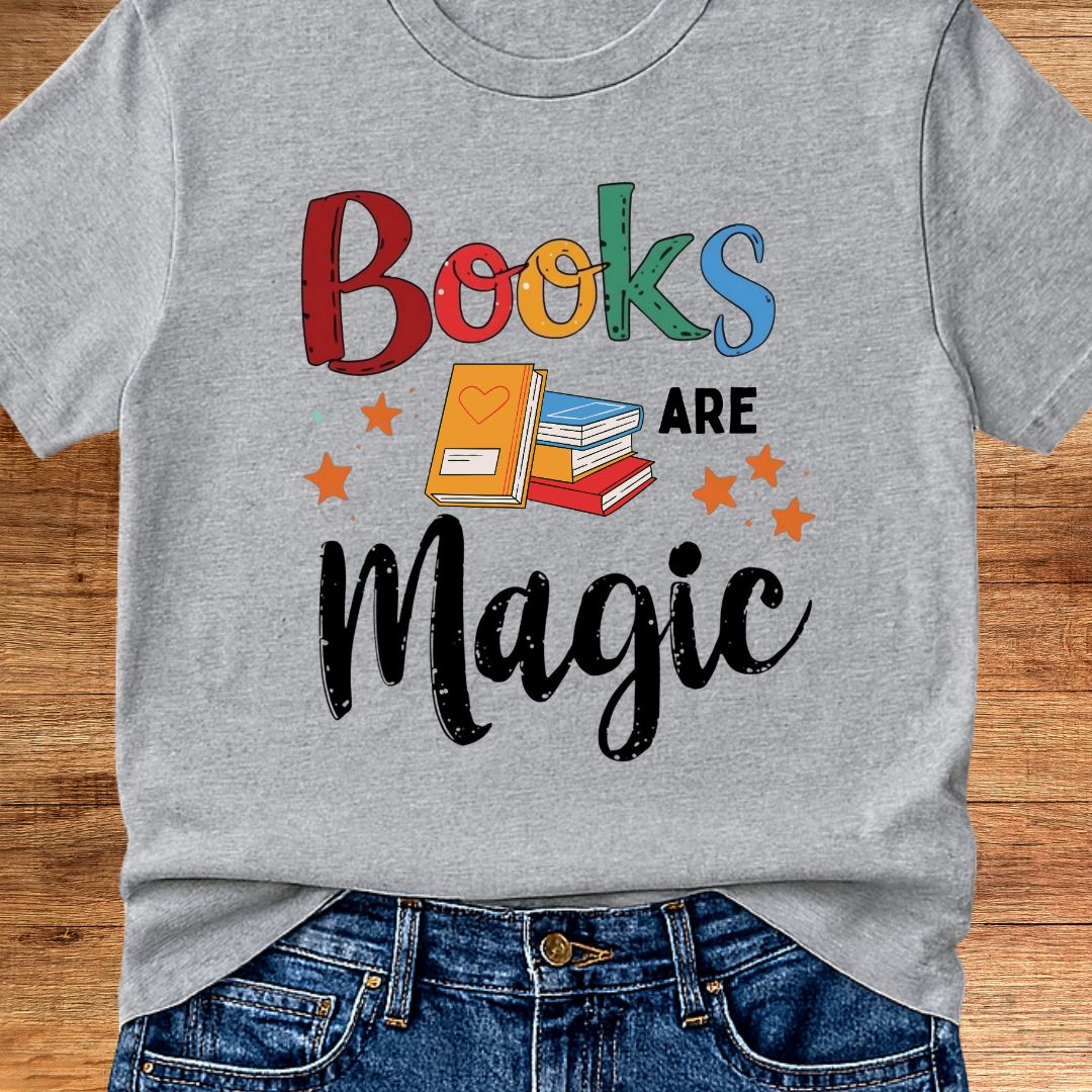 Books are Magic Teacher T-Shirt - teachngear