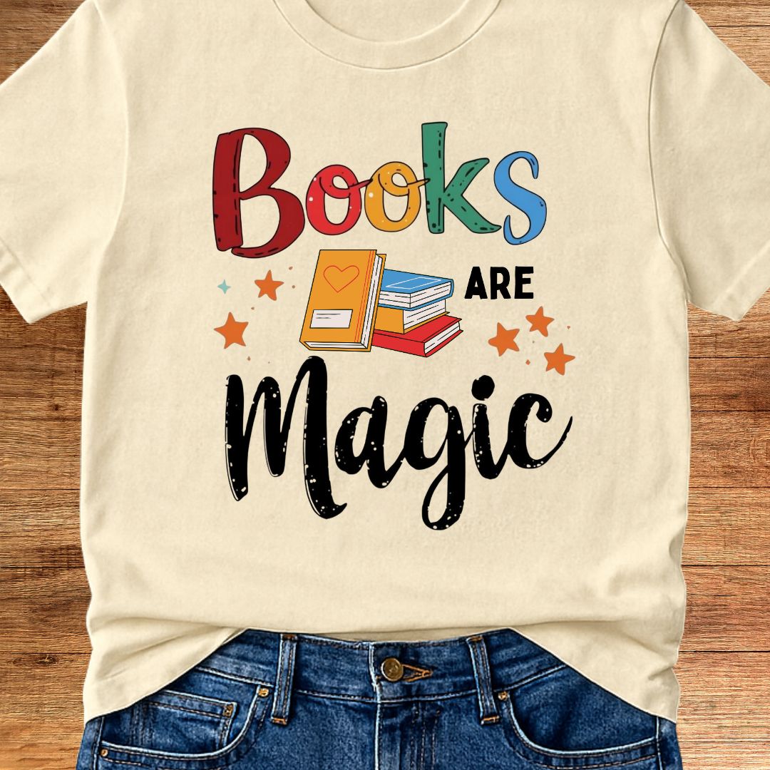 Books are Magic Teacher T-Shirt - teachngear