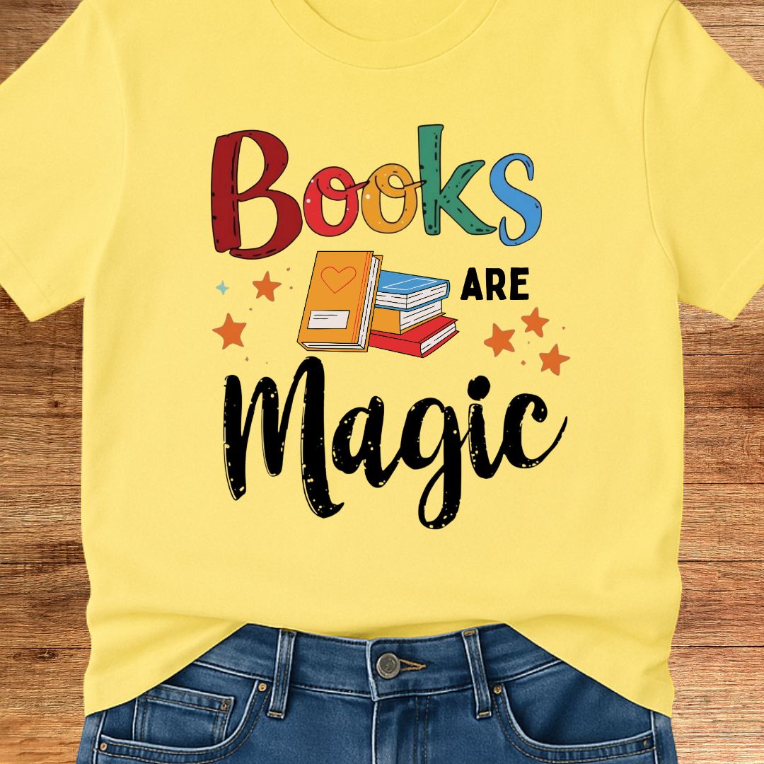 Books are Magic Teacher T-Shirt - teachngear