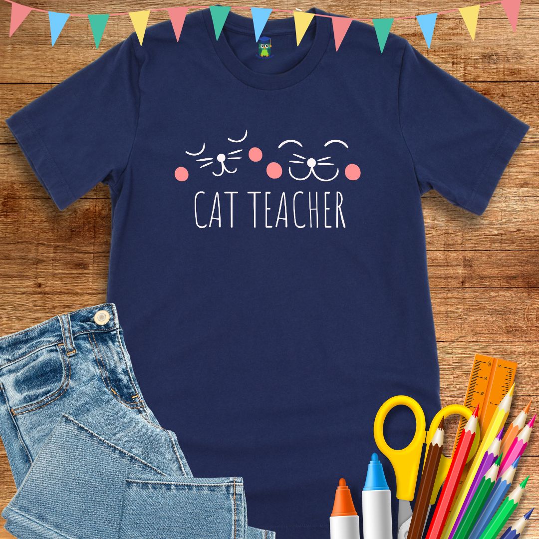 Cat Teacher T-Shirt - teachngear