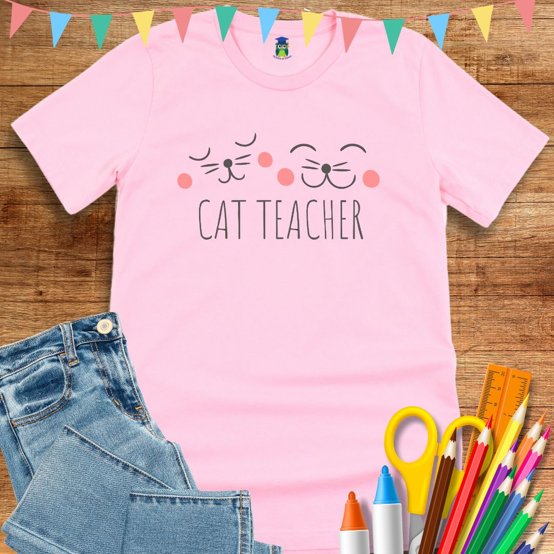 Cat Teacher T-Shirt - teachngear