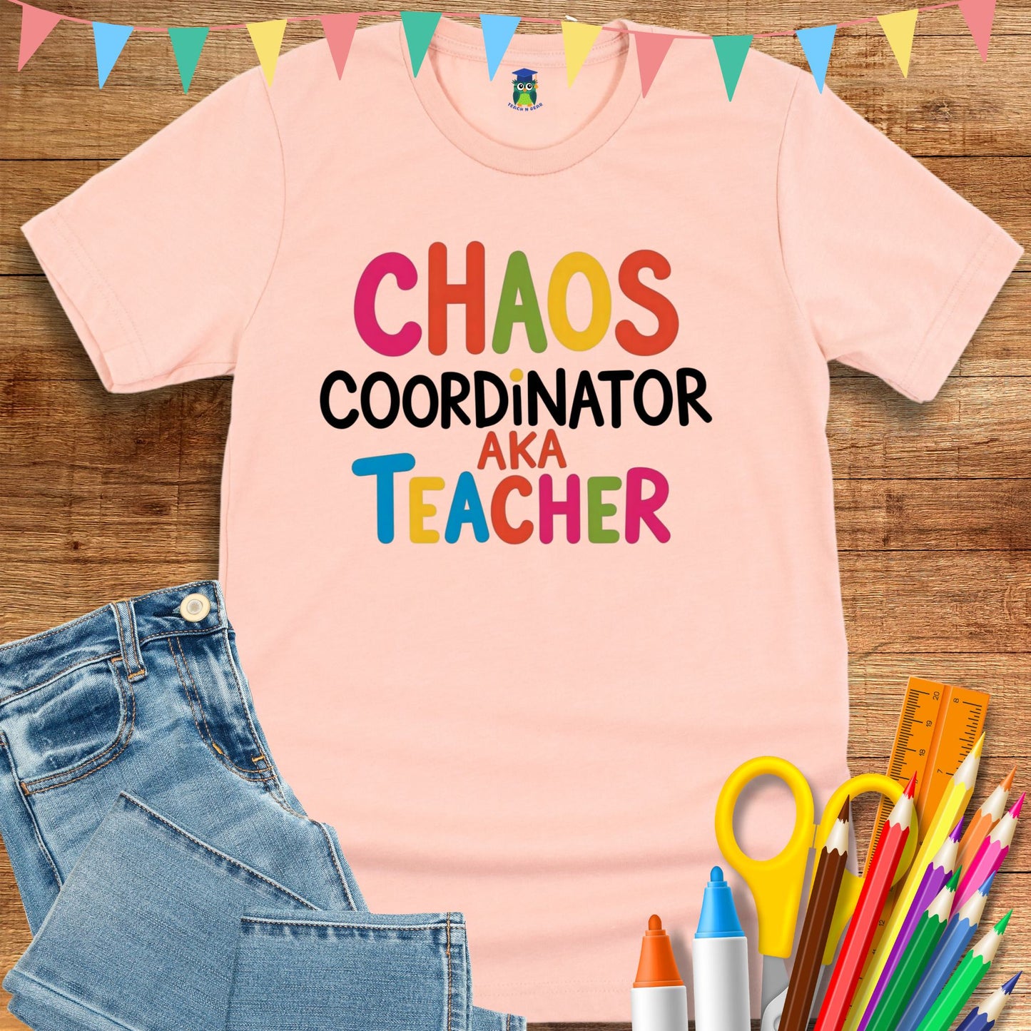 Chaos Coordinator Teacher T-Shirt - teachngear