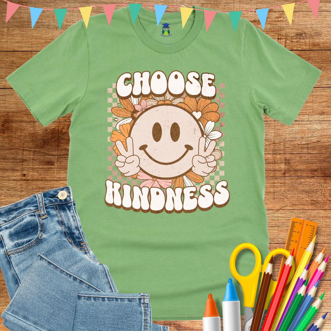 Choose Kindness Teacher T-Shirt - teachngear