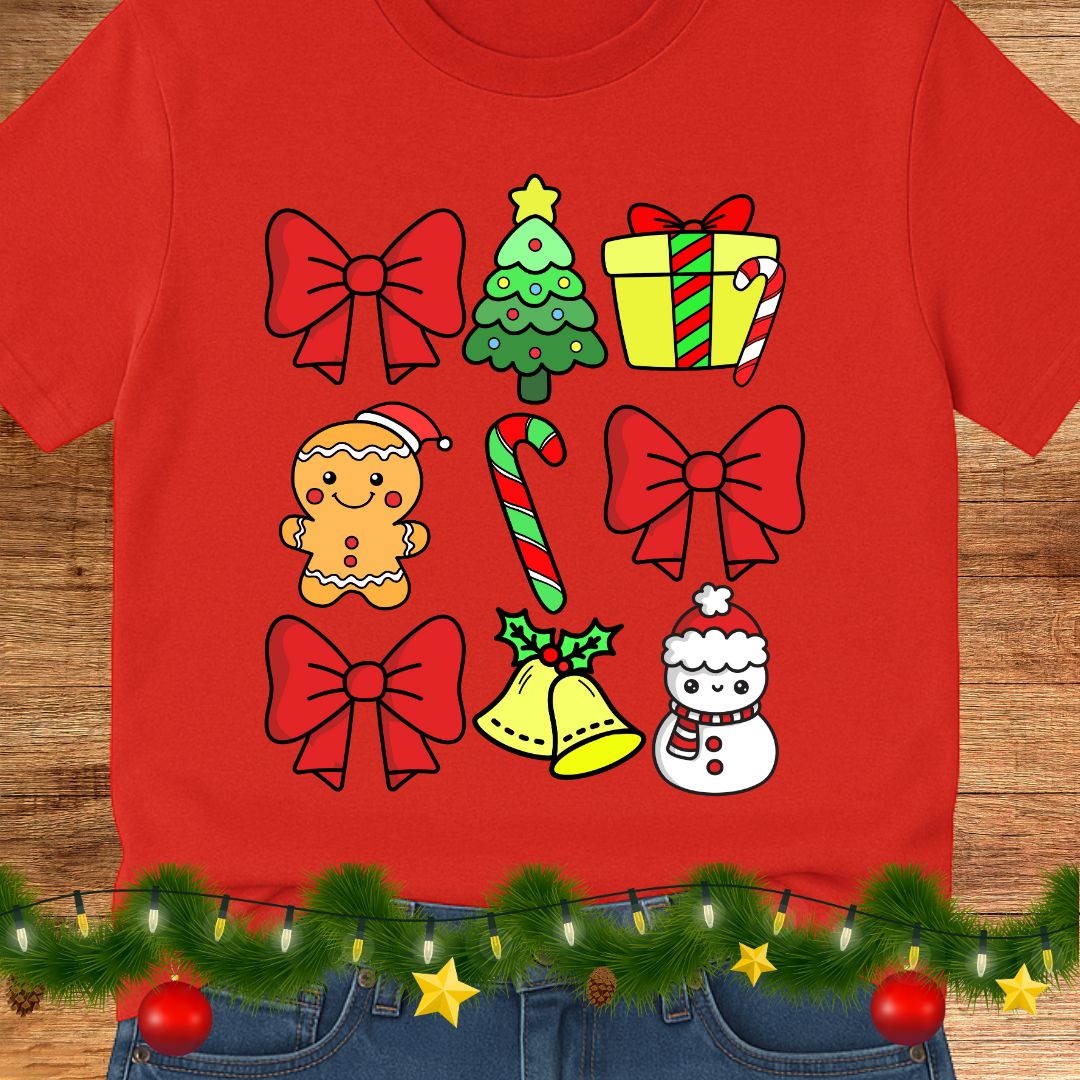 Christmas Icons Teacher Shirt - teachngear