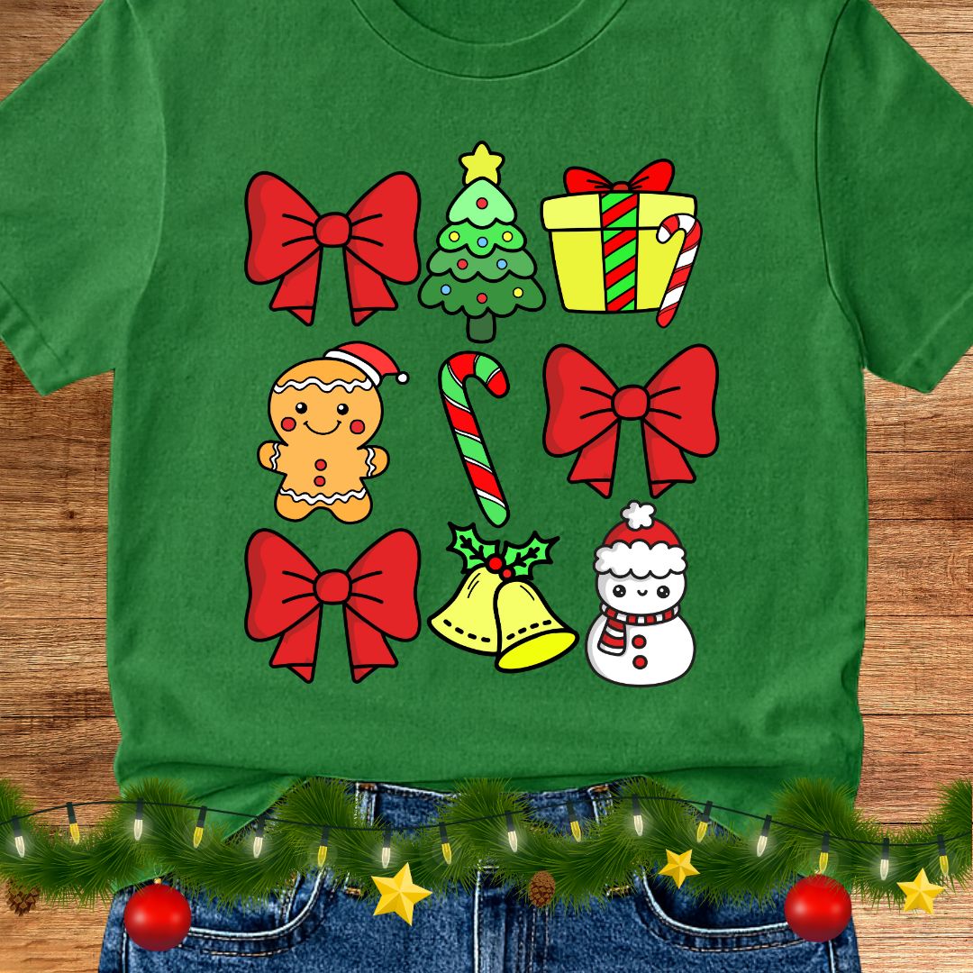Christmas Icons Teacher Shirt - teachngear