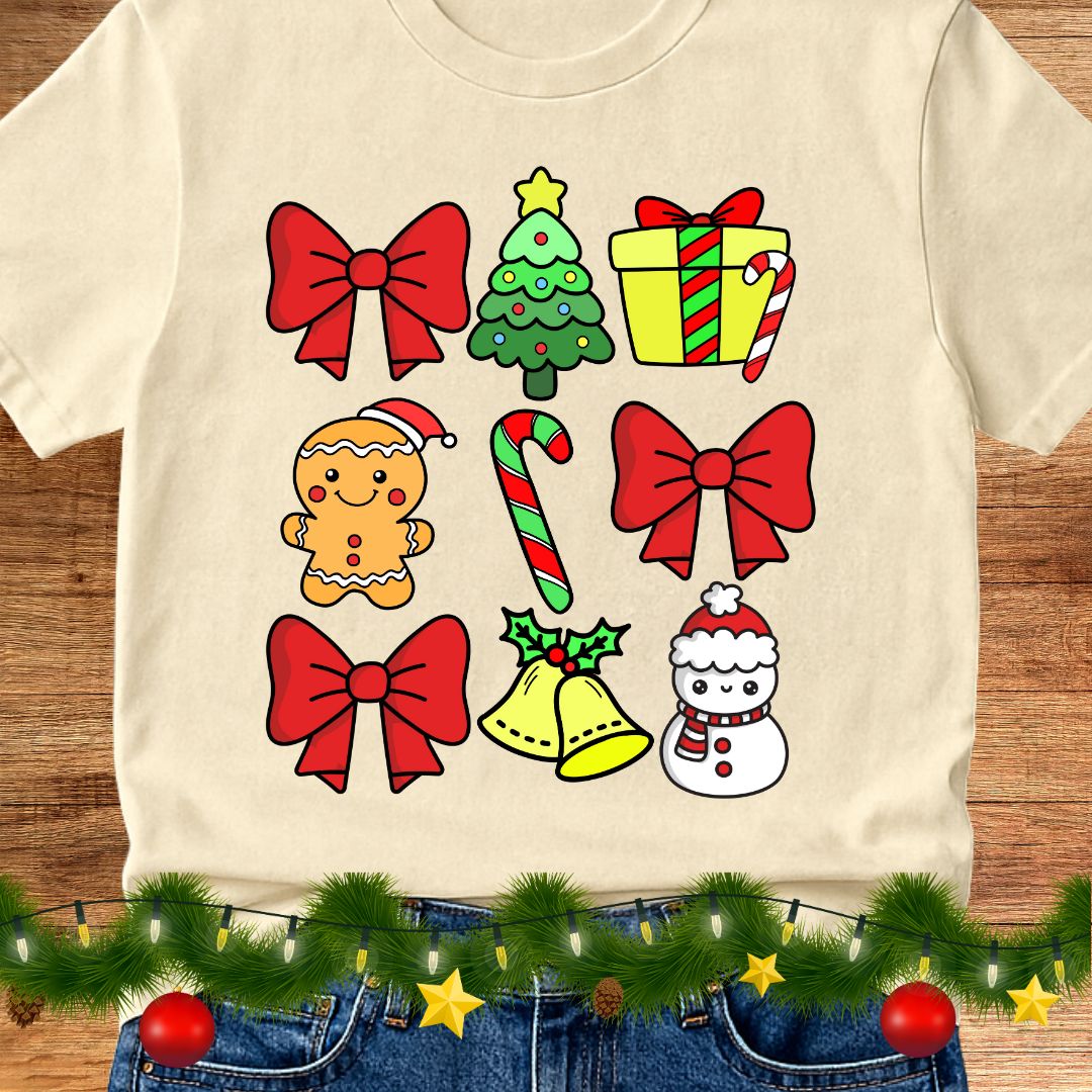 Christmas Icons Teacher Shirt - teachngear