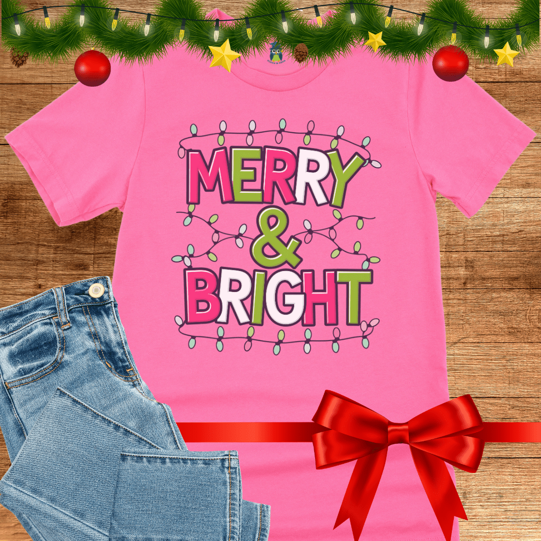 Christmas Merry and Bright Teacher Shirt - teachngear