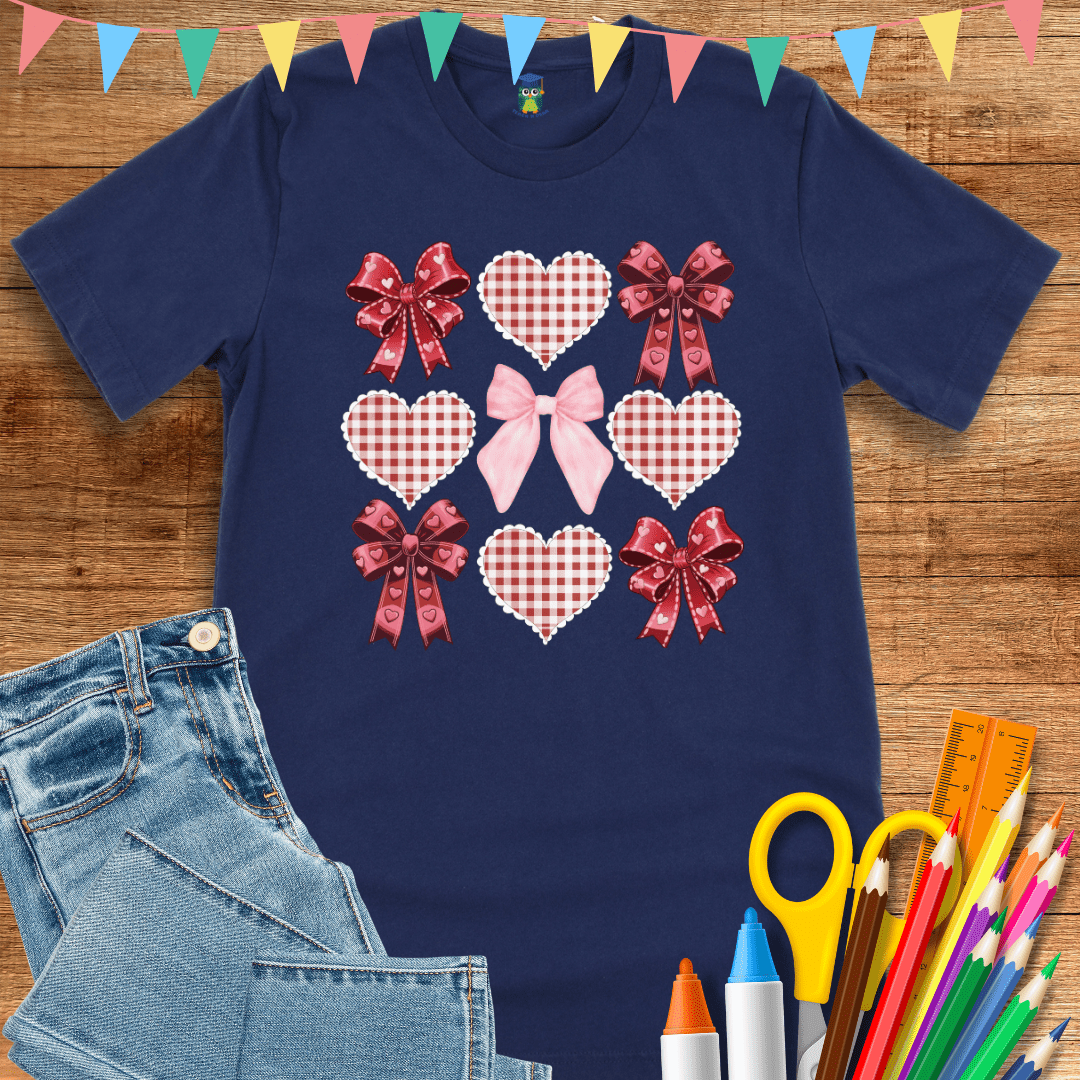 Coquette Bows Teacher T-Shirt - teachngear