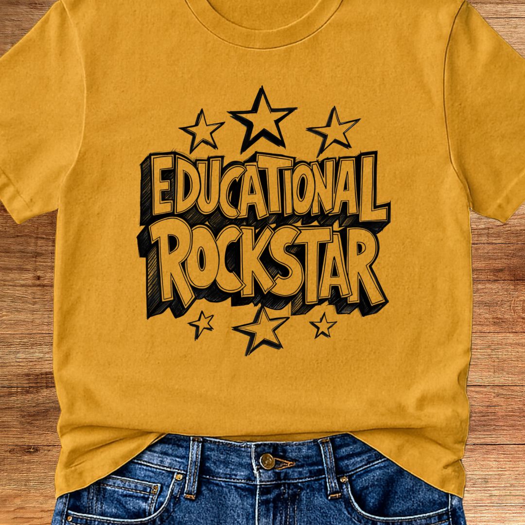 Educational Rockstar Teacher T-Shirt - teachngear