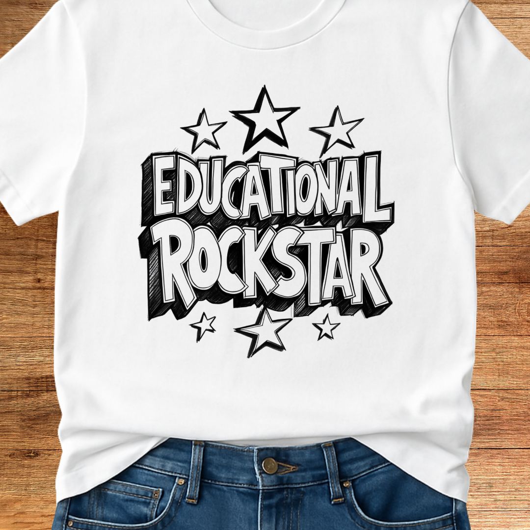 Educational Rockstar Teacher T-Shirt - teachngear