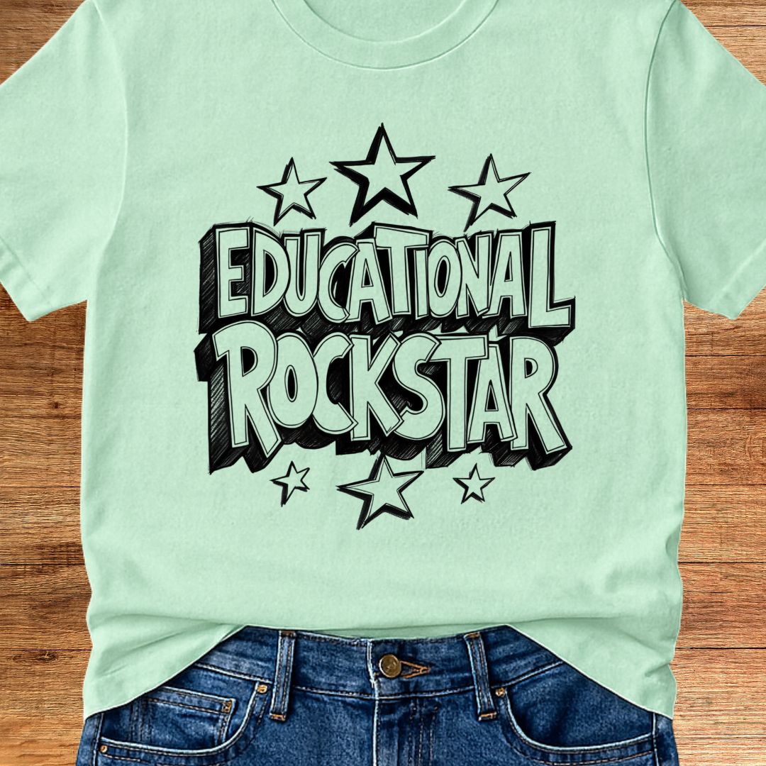 Educational Rockstar Teacher T-Shirt - teachngear