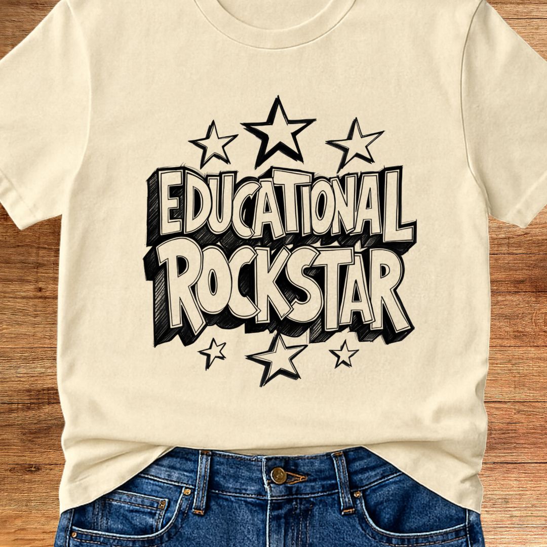 Educational Rockstar Teacher T-Shirt - teachngear