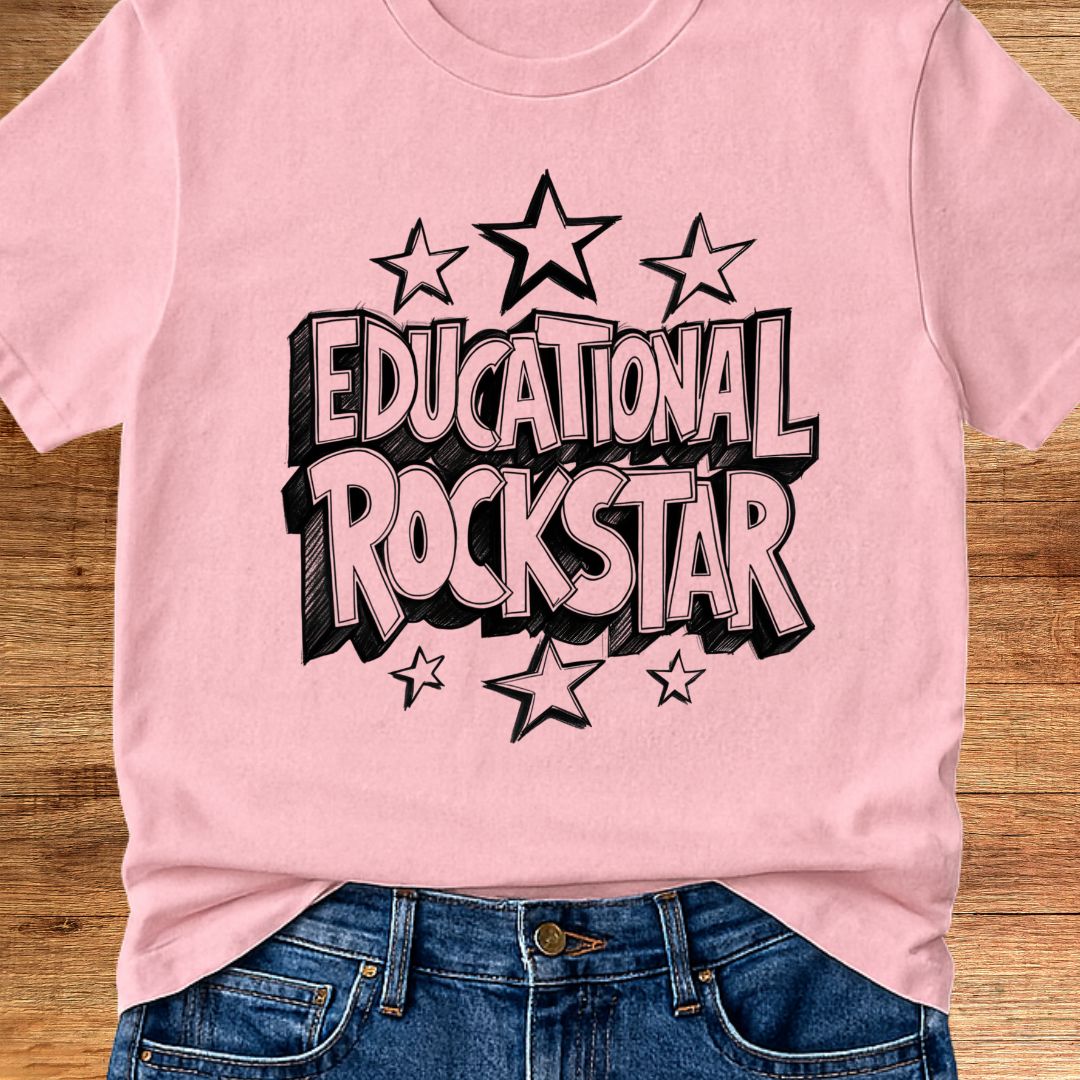 Educational Rockstar Teacher T-Shirt - teachngear