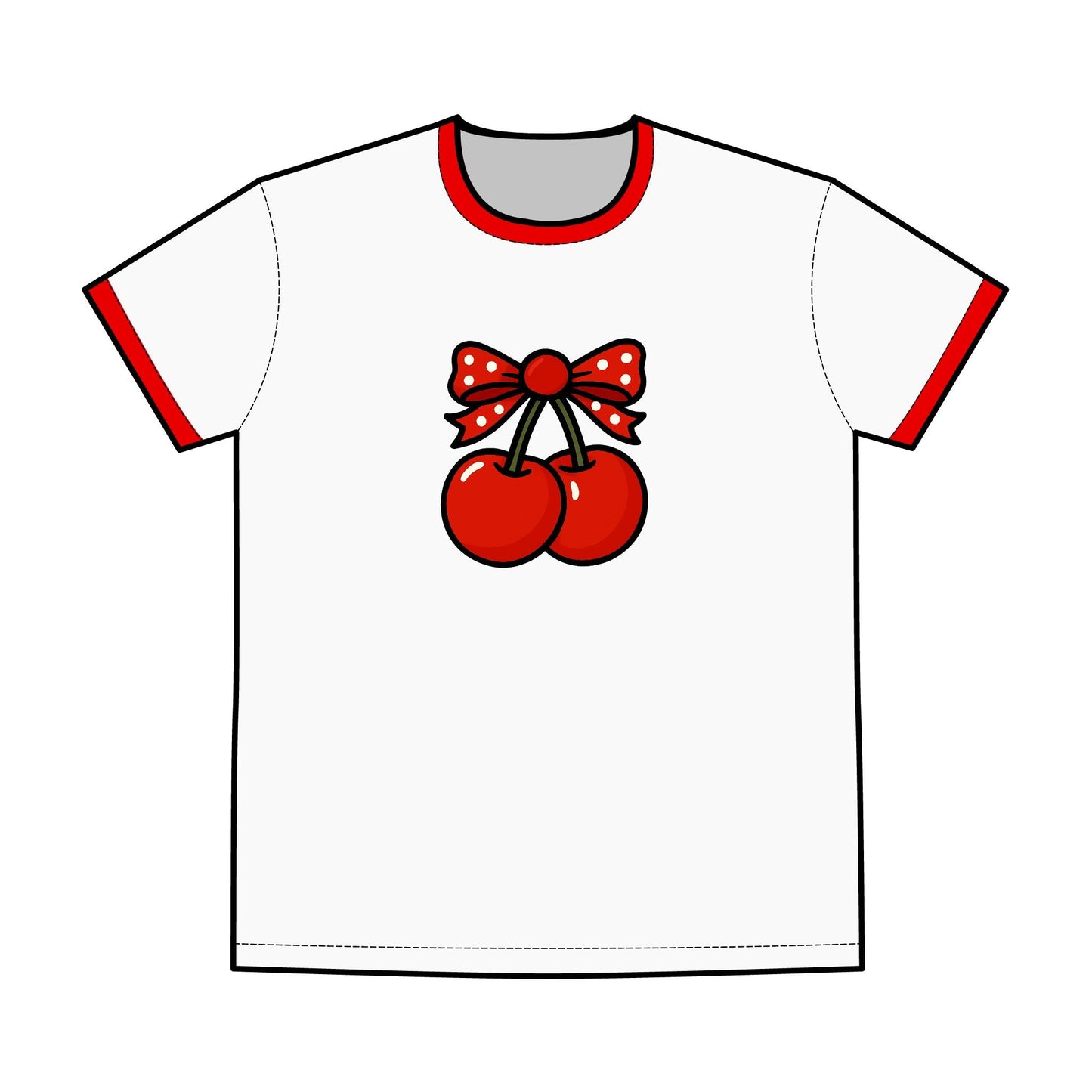 Exclusive Retro Cherry Ringer Teacher Tee - teachngear