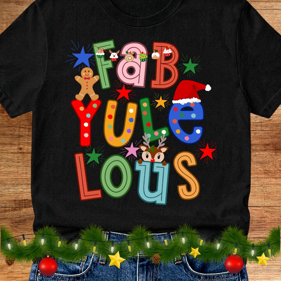 Fab Yule Lous Christmas Teacher T-Shirt - teachngear