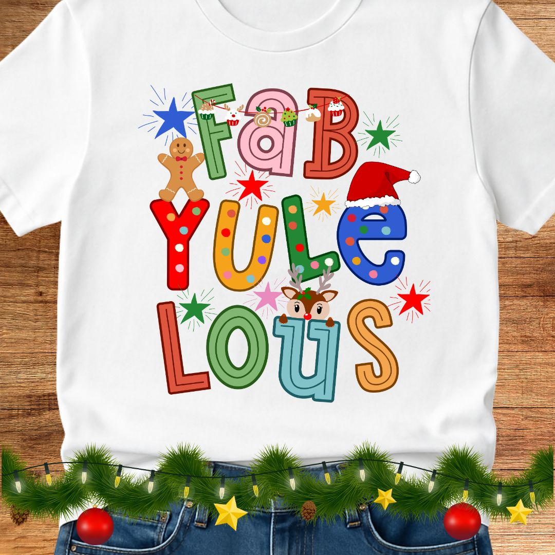 Fab Yule Lous Christmas Teacher T-Shirt - teachngear