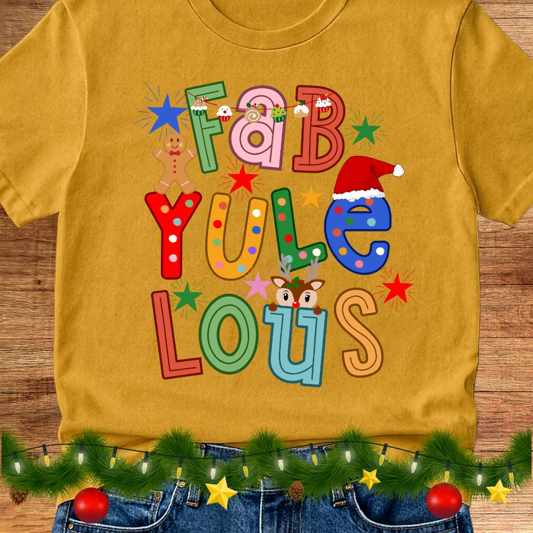 Fab Yule Lous Christmas Teacher T-Shirt - teachngear
