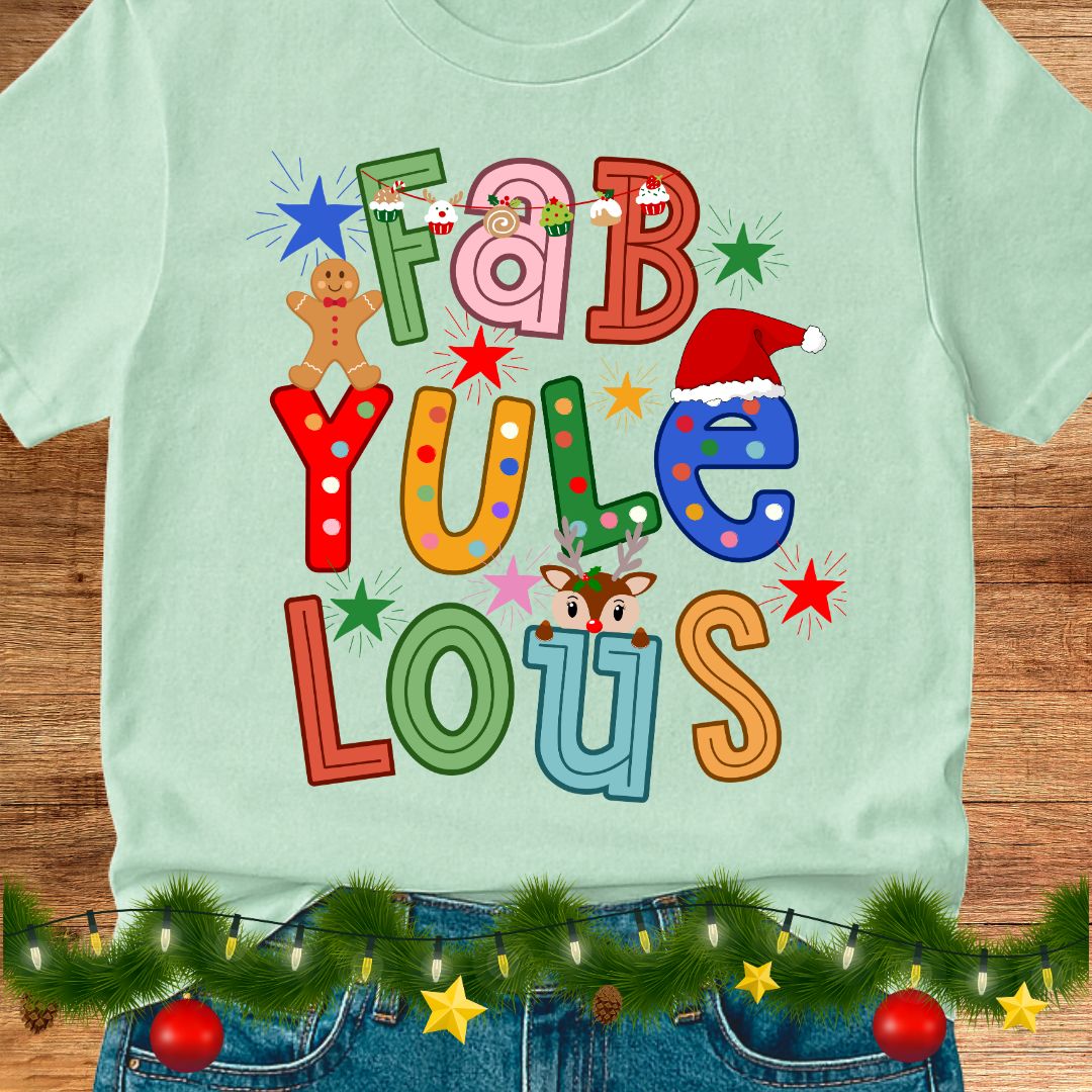 Fab Yule Lous Christmas Teacher T-Shirt - teachngear