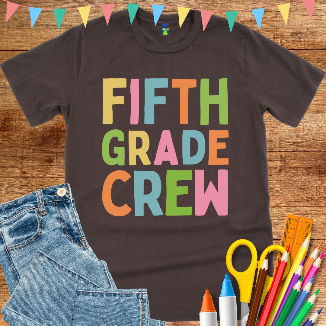 Fifth Grade Crew Teacher T-Shirt - teachngear
