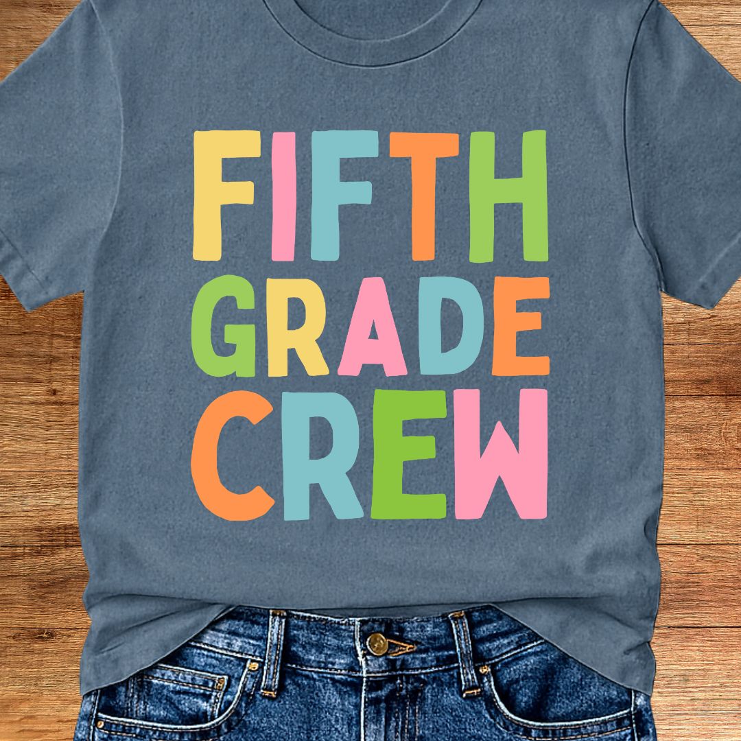Fifth Grade Crew Teacher T-Shirt - teachngear