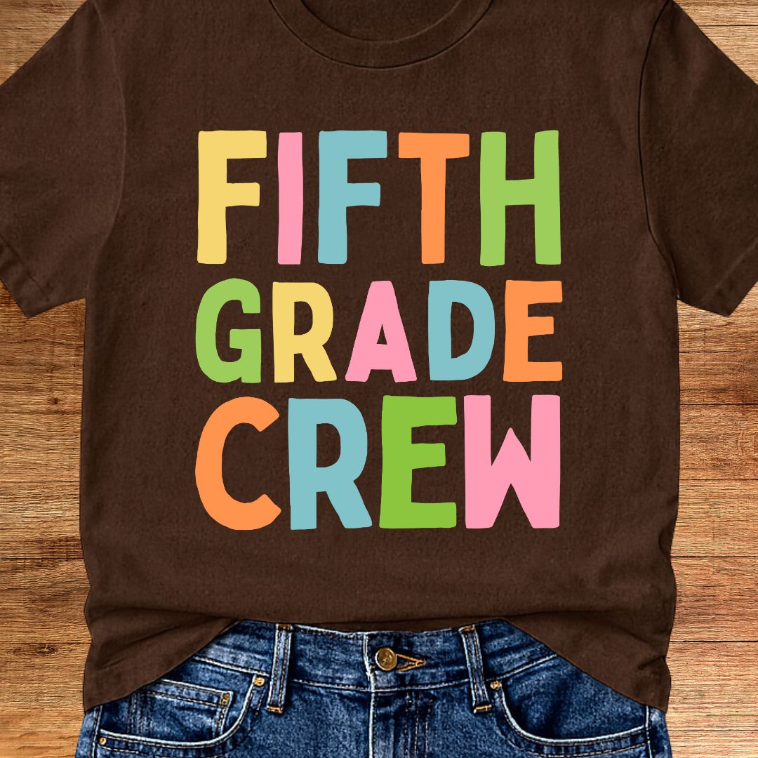 Fifth Grade Crew Teacher T-Shirt - teachngear