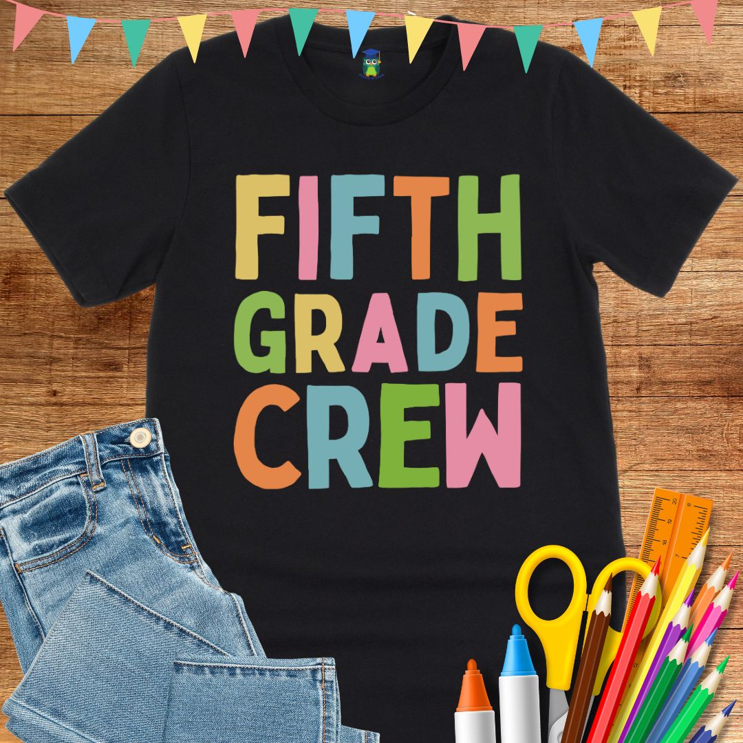 Fifth Grade Crew Teacher T-Shirt - teachngear