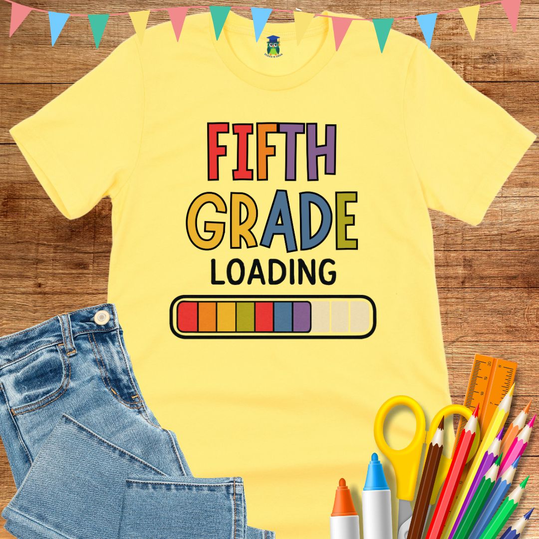 Fifth Grade Loading Teacher T-Shirt - teachngear
