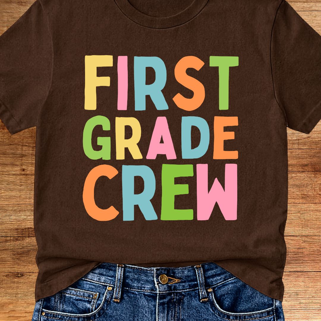 First Grade Crew Teacher T-Shirt - teachngear
