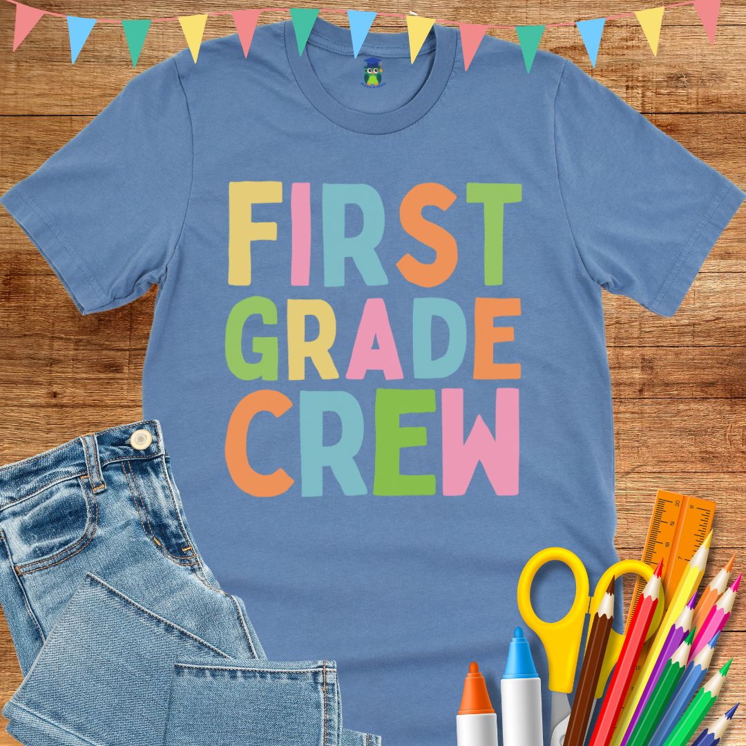 First Grade Crew Teacher T-Shirt - teachngear