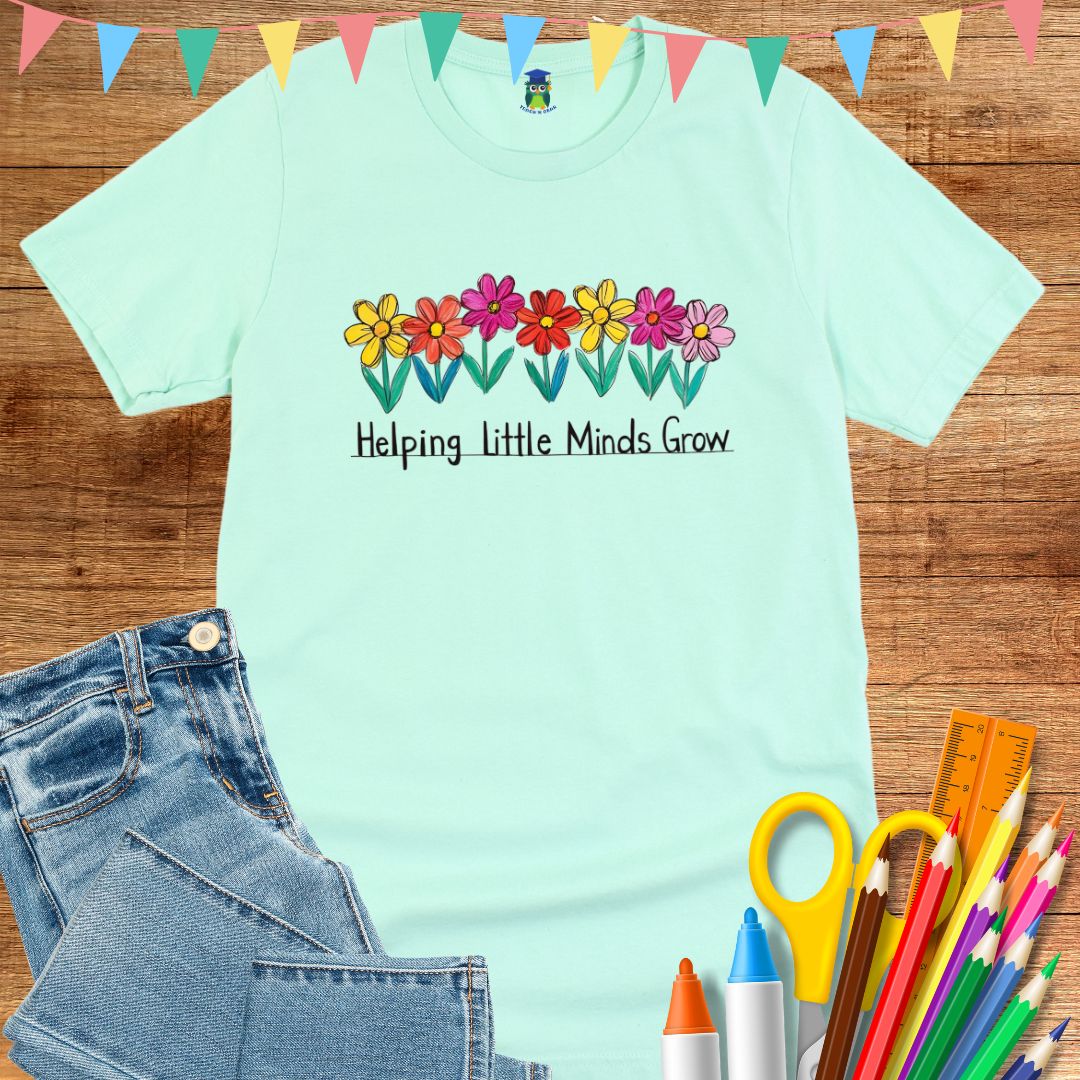 Helping Little Minds Teacher T-Shirt - teachngear