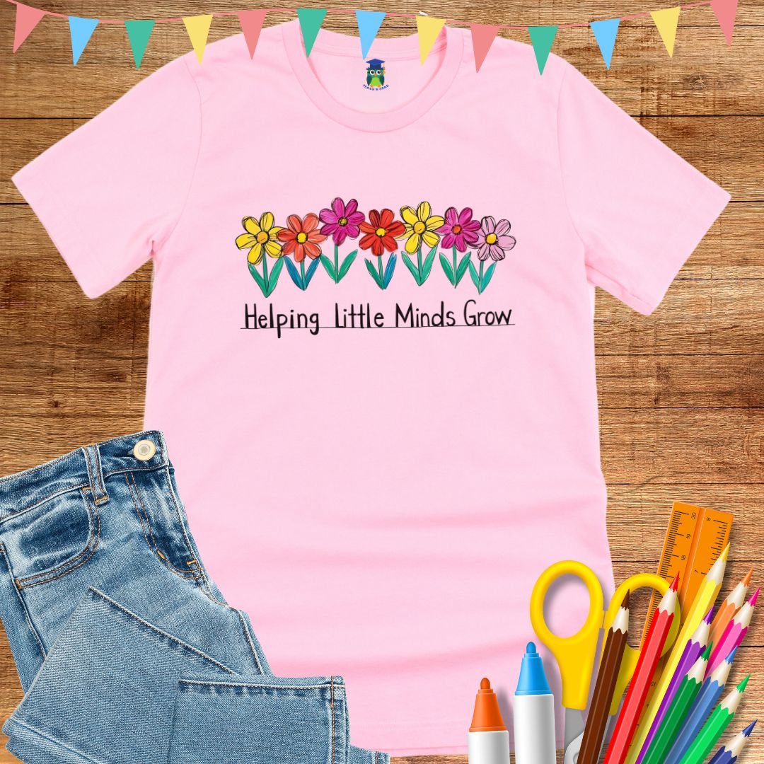 Helping Little Minds Teacher T-Shirt - teachngear