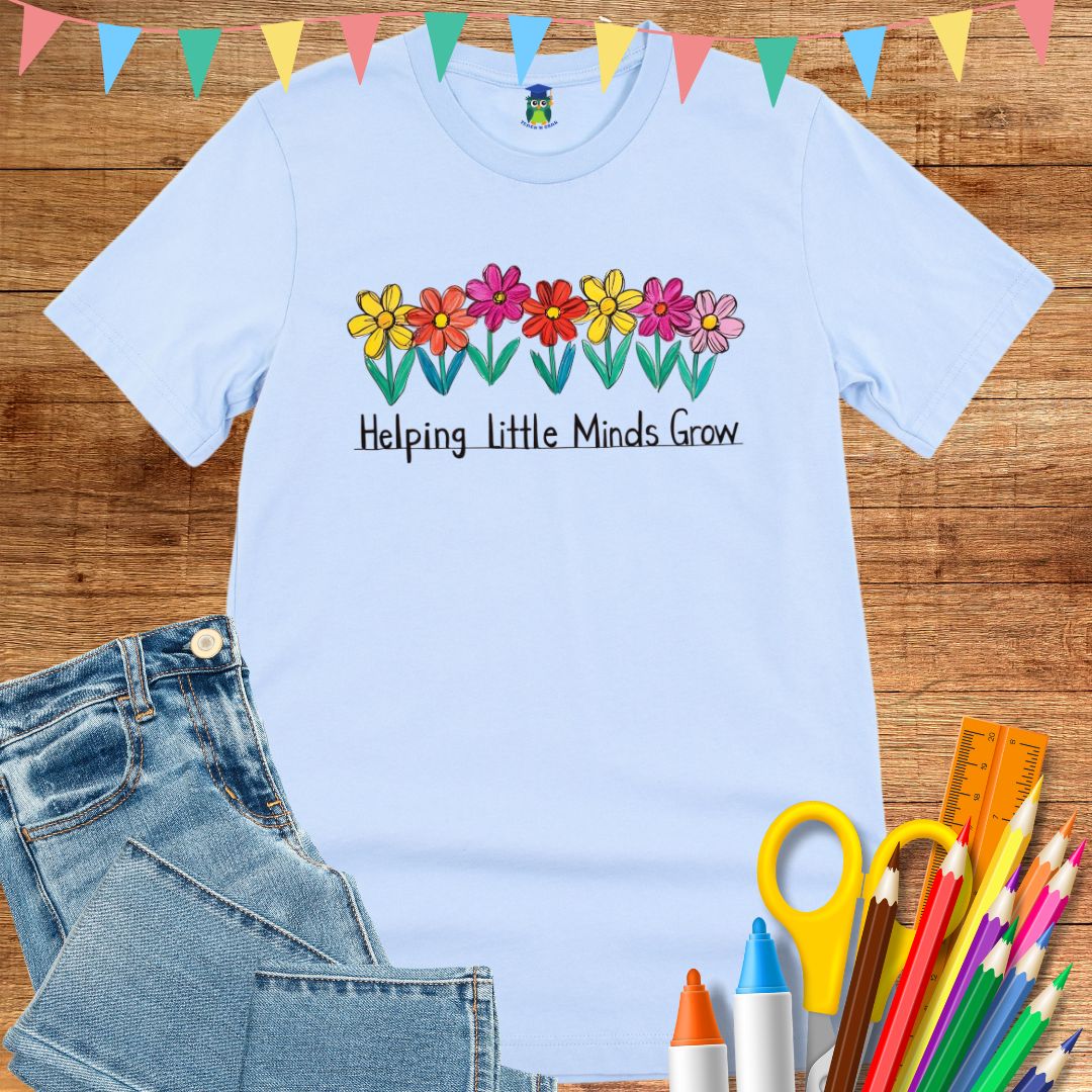 Helping Little Minds Teacher T-Shirt - teachngear