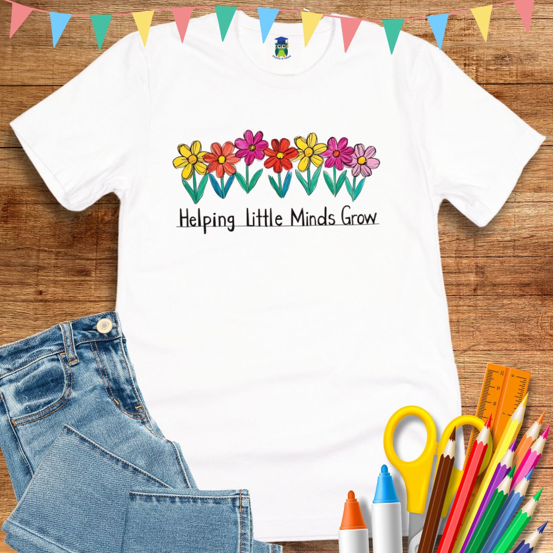 Helping Little Minds Teacher T-Shirt - teachngear