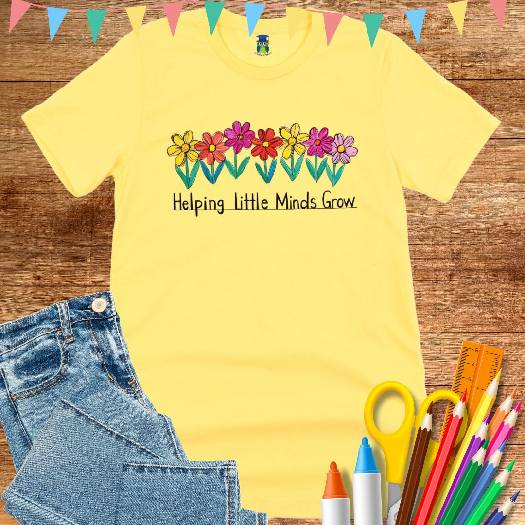 Helping Little Minds Teacher T-Shirt - teachngear