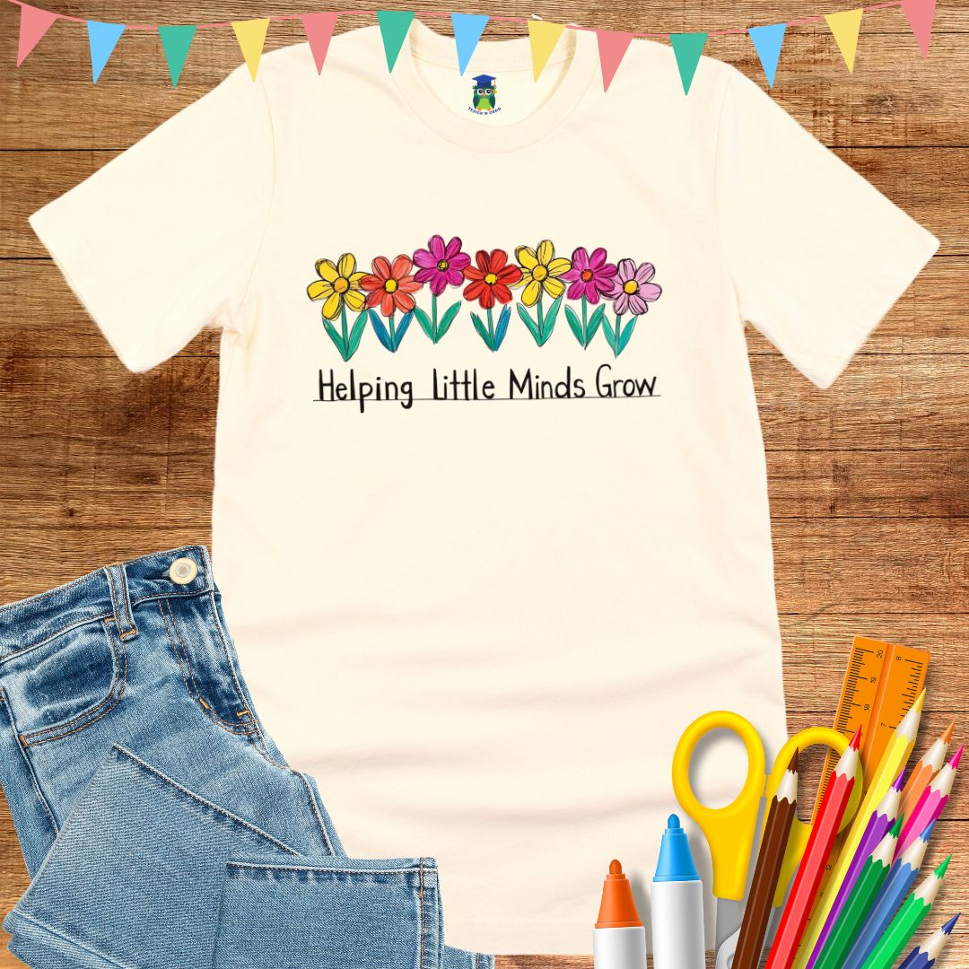 Helping Little Minds Teacher T-Shirt - teachngear