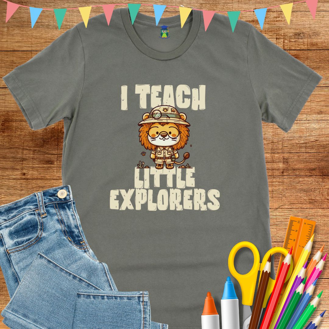 I Teach Little Explorers Teacher T-Shirt - teachngear