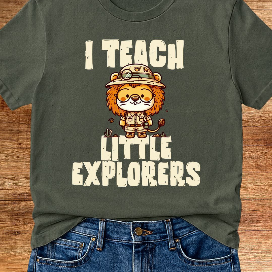 I Teach Little Explorers Teacher T-Shirt - teachngear