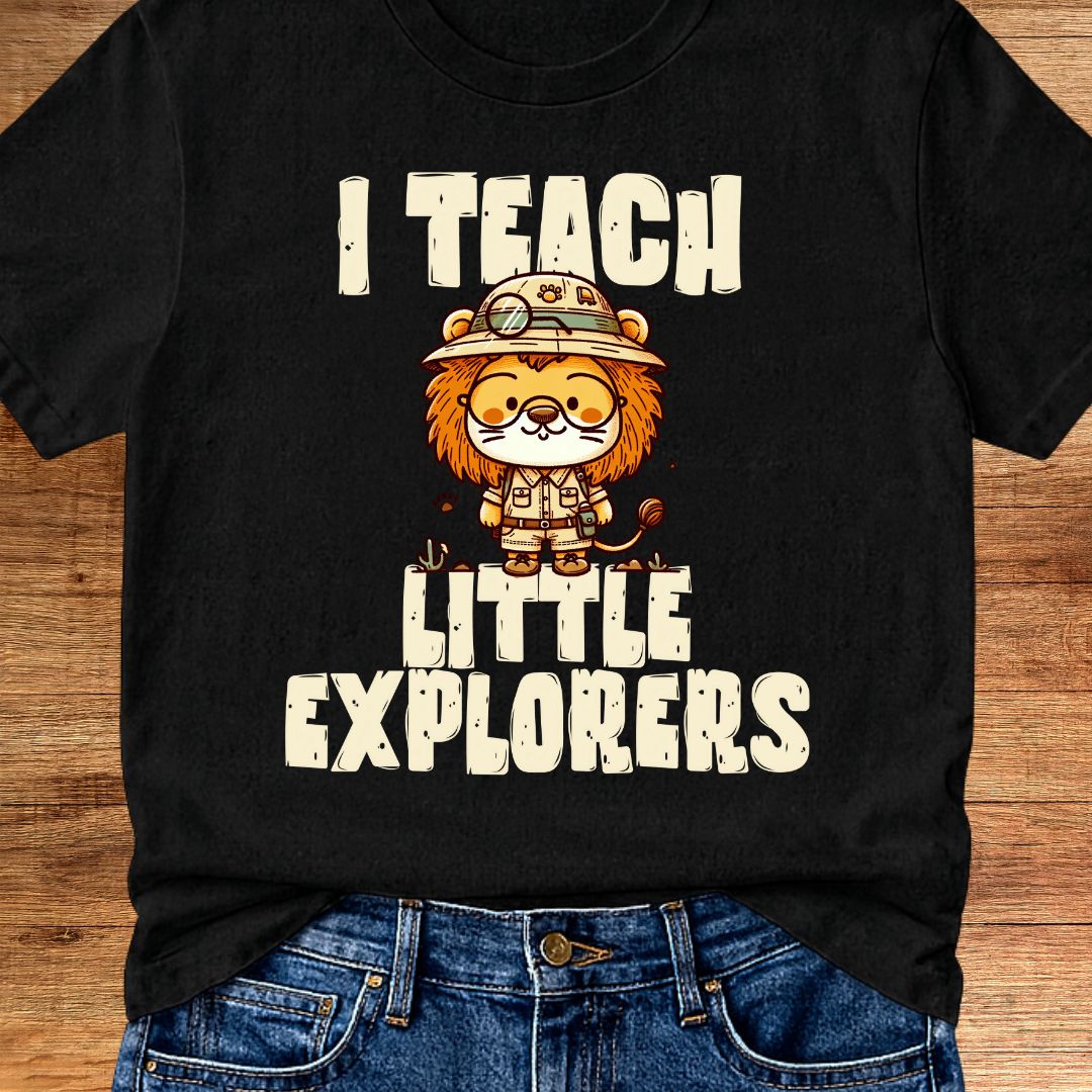 I Teach Little Explorers Teacher T-Shirt - teachngear
