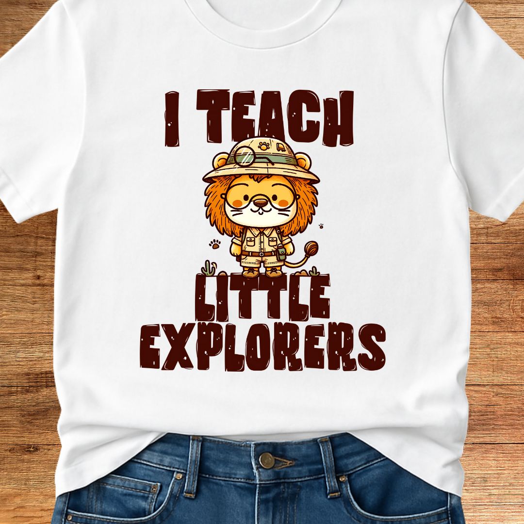 I Teach Little Explorers Teacher T-Shirt - teachngear
