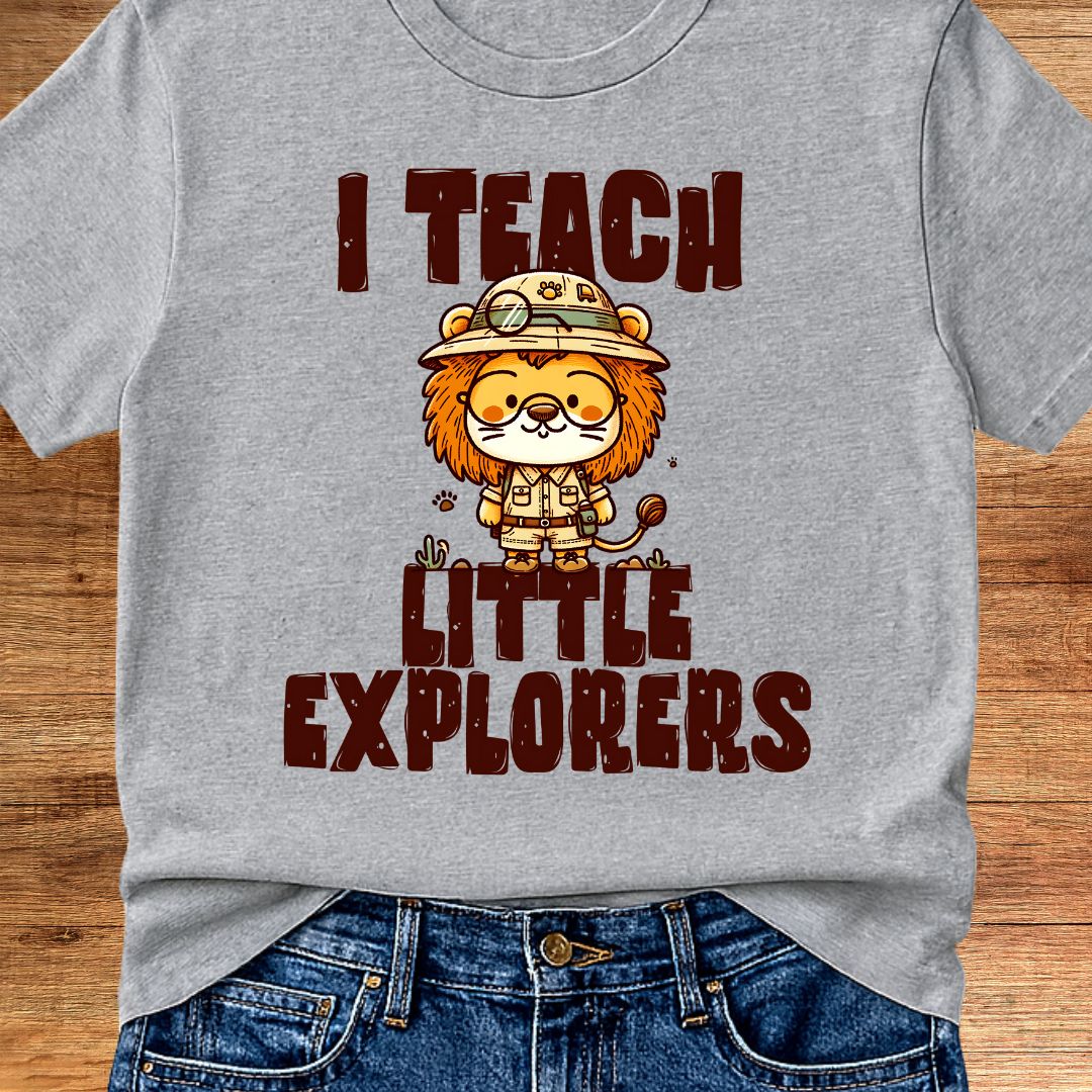 I Teach Little Explorers Teacher T-Shirt - teachngear