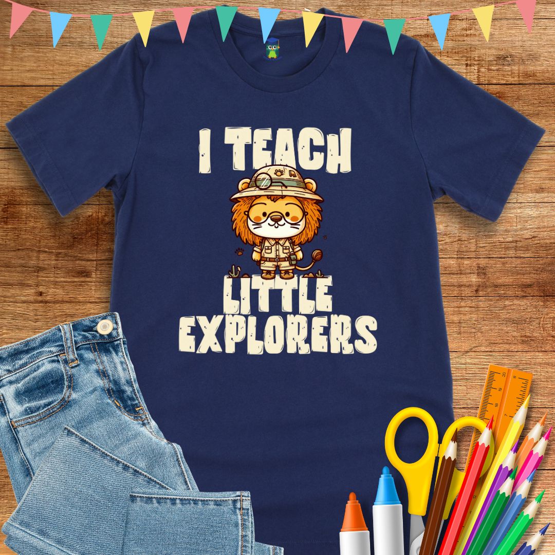 I Teach Little Explorers Teacher T-Shirt - teachngear