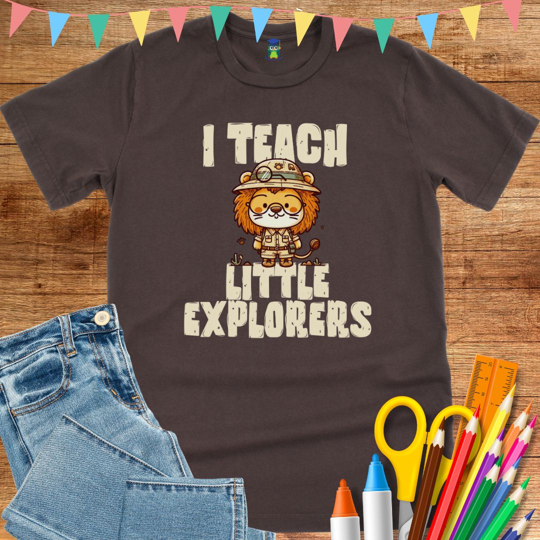 I Teach Little Explorers Teacher T-Shirt - teachngear