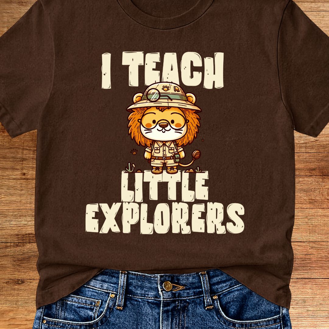 I Teach Little Explorers Teacher T-Shirt - teachngear